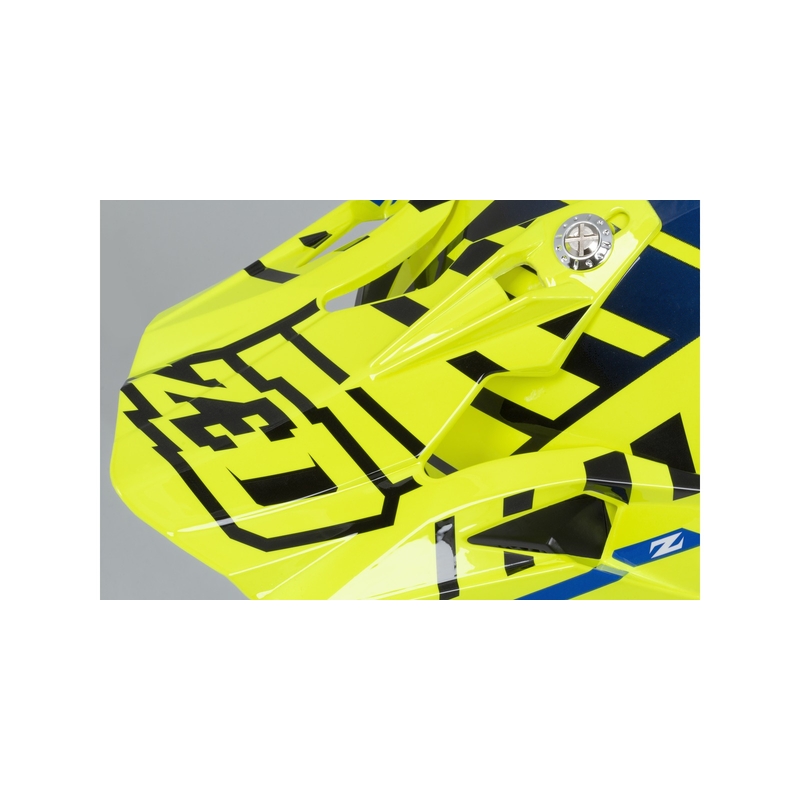 Kinder Motocross Helm ZED X1.9D blau-fluo gelb-schwarz-weiß