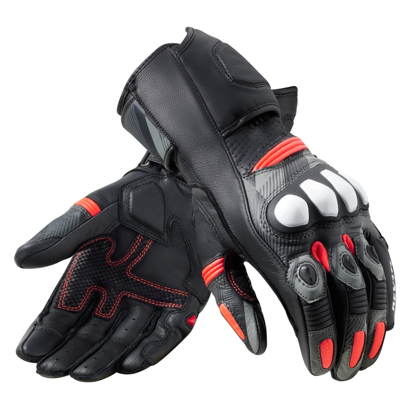 Motorradhandschuhe Revit League 2 schwarz-fluorrot