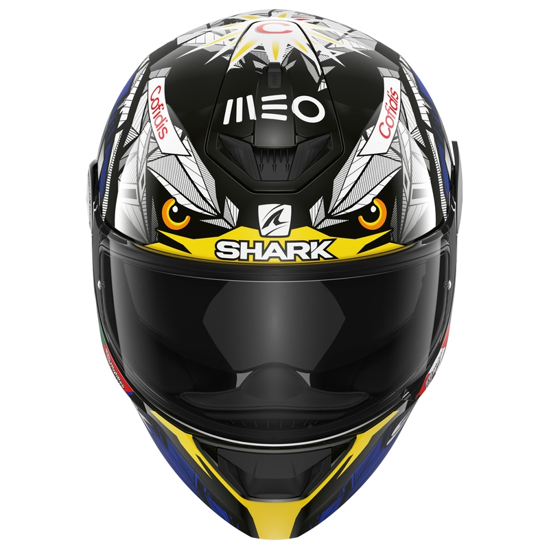Integral Motorradhelm SHARK D-SKWAL 2 Replica Oliveira Falco schwarz-blau-gelb