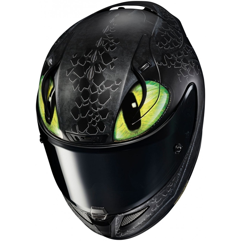 Integrální přilba na motorku HJC RPHA 11 Toothless MC4SF černo-zelená