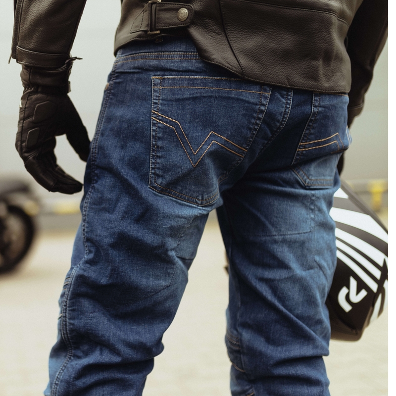 Rebelhorn Rage II Motorradjeans, gewaschenes Blau Ausverkauf