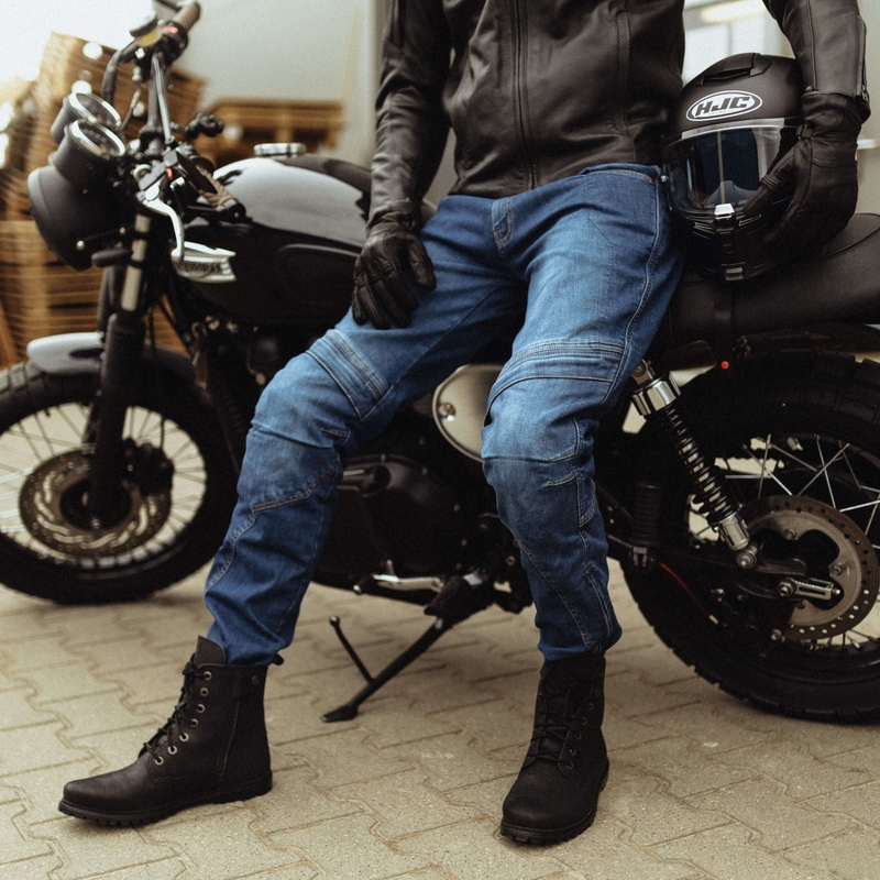 Rebelhorn Rage II Motorradjeans, gewaschenes Blau Ausverkauf