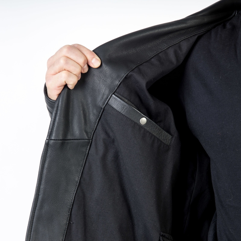 Ozone Ramones Moderne Schwarze Motorradjacke Ausverkauf