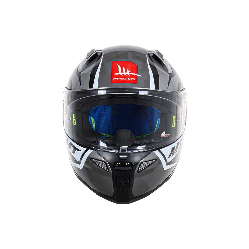 MT FF110 Revenge 2 Integral-Motorradhelm Kley Weiß-Grau-Schwarz Sale Ausverkauf
