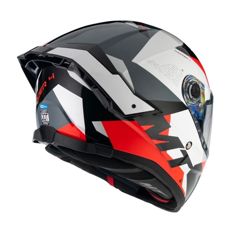 MT Thunder 4 SV Fade Integral Motorradhelm weiß-grau-rot
