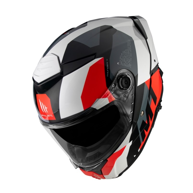 MT Thunder 4 SV Fade Integral Motorradhelm weiß-grau-rot