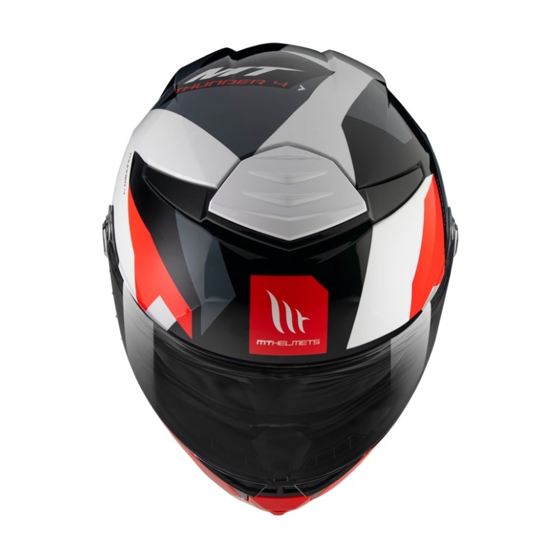 MT Thunder 4 SV Fade Integral Motorradhelm weiß-grau-rot