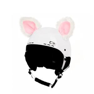 Uši na helmu Kočka bílá