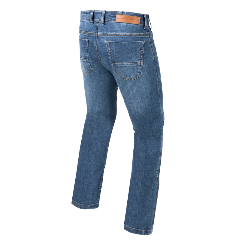 Motorradjeans Rebelhorn Hawk III gewaschen blau Ausverkauf