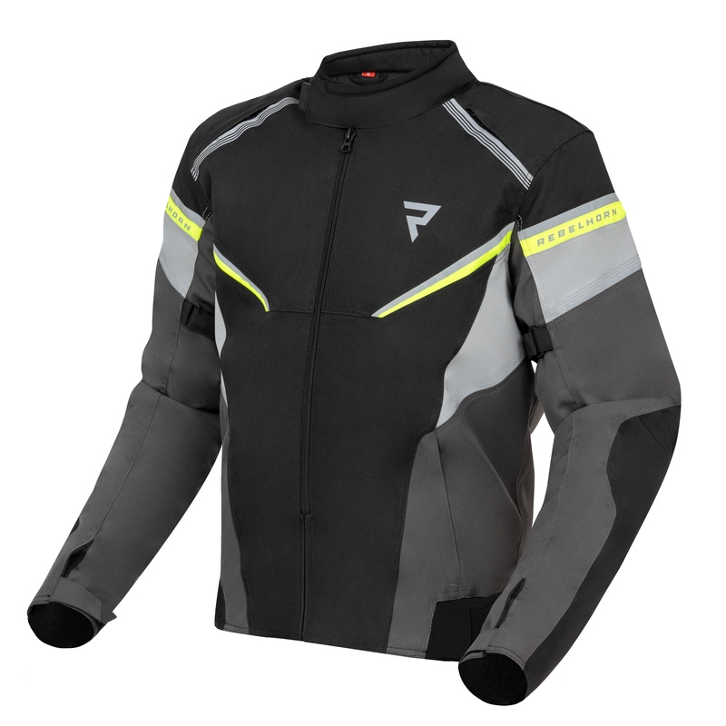 Rebelhorn Spark schwarz-grau-fluo gelb Motorradjacke Ausverkauf