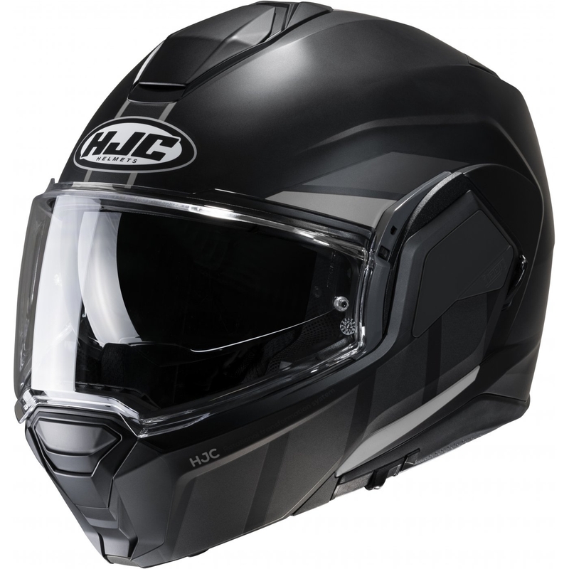 Klappbarer Motorradhelm HJC i100 Beis MC5SF schwarz-grau Ausverkauf