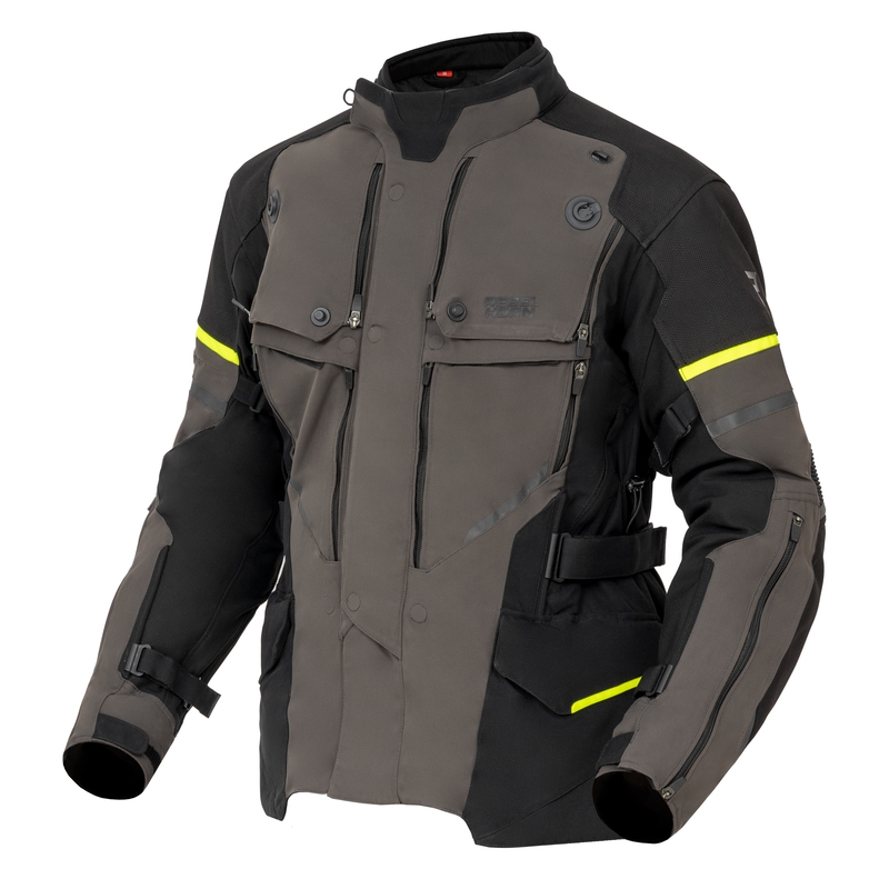 Rebelhorn Range anthrazit-schwarz-fluorgelbe Motorradjacke