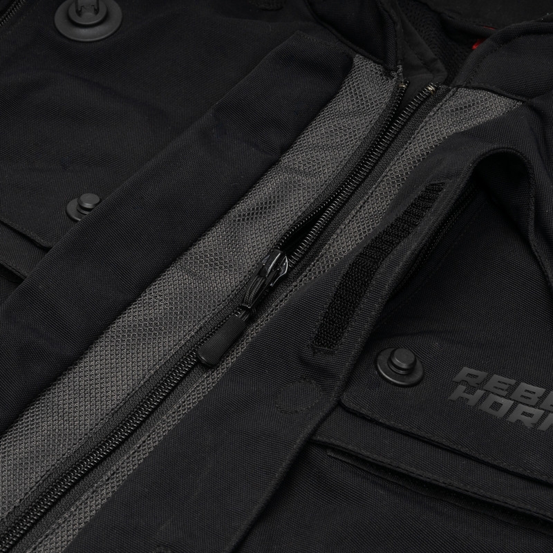Rebelhorn Range anthrazit-schwarz-fluorgelbe Motorradjacke
