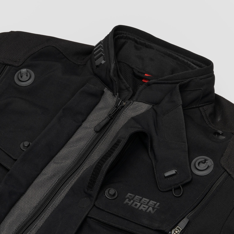 Rebelhorn Range Schwarze Motorradjacke