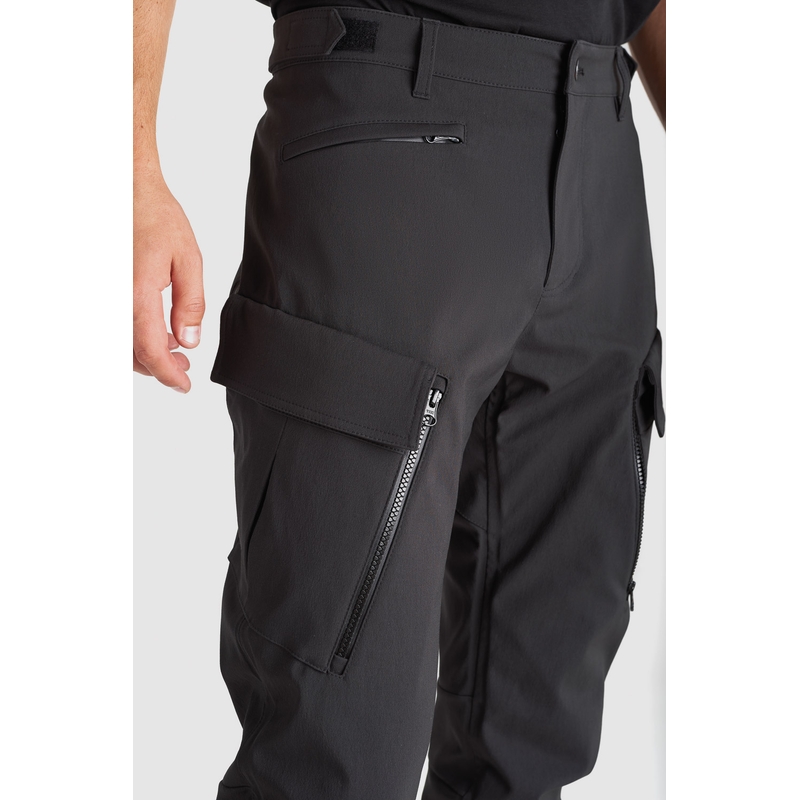 PANDO MOTO Triton WP Slim Schwarze Motorradhosen