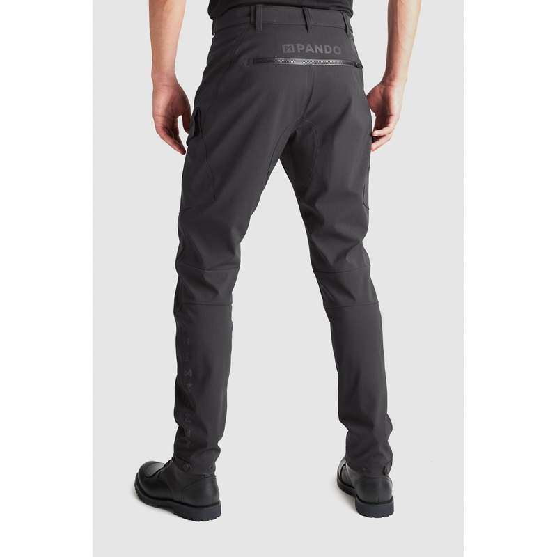 PANDO MOTO Triton WP Slim Schwarze Motorradhosen