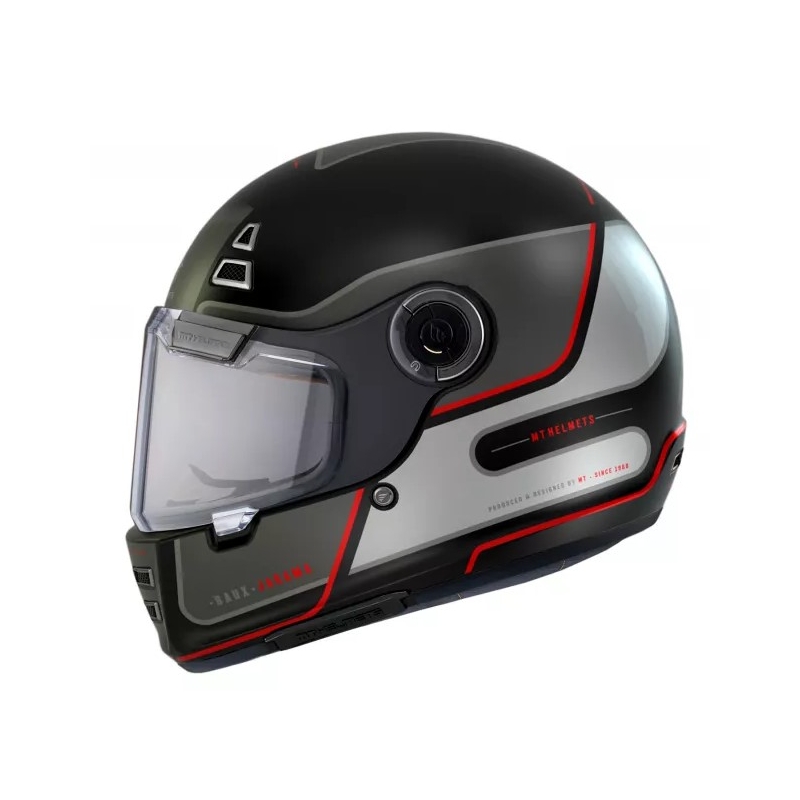 MT Jarama Baux E15 schwarz-grauer Integral-Motorradhelm Ausverkauf