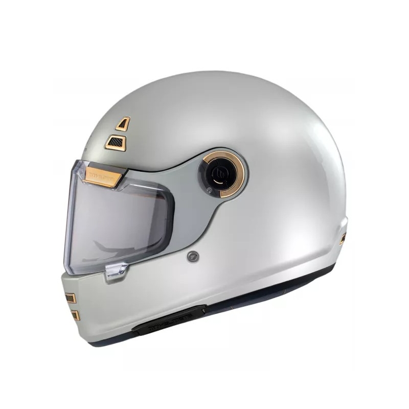 MT Jarama Solid A0 Integral Motorradhelm weiß glänzend