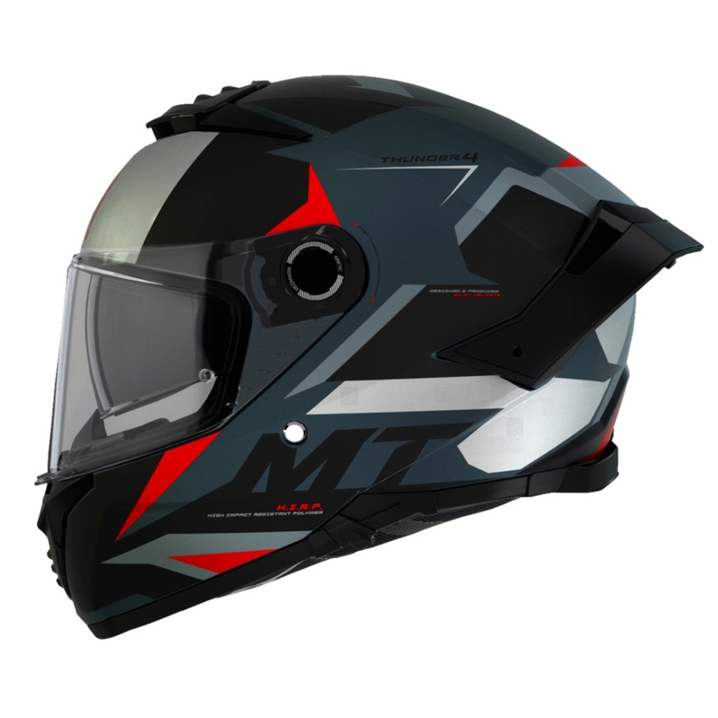 Integrální přilba na motorku MT Thunder 4 SV Exeo černo-šedo-červená