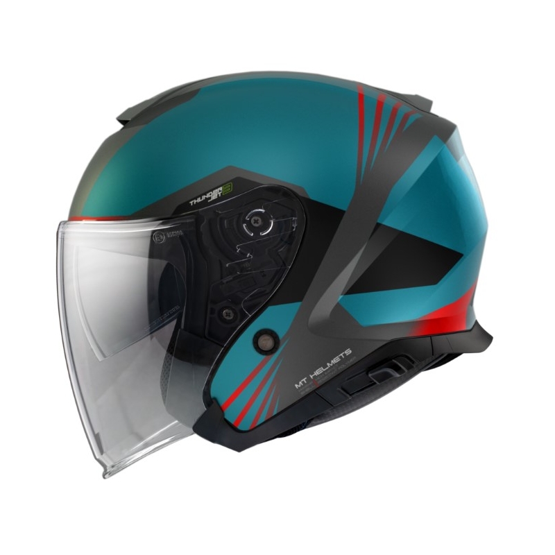 MT Thunder 3 SV Jet Stargate A2 Open Motorradhelm schwarz-grau-blau Ausverkauf