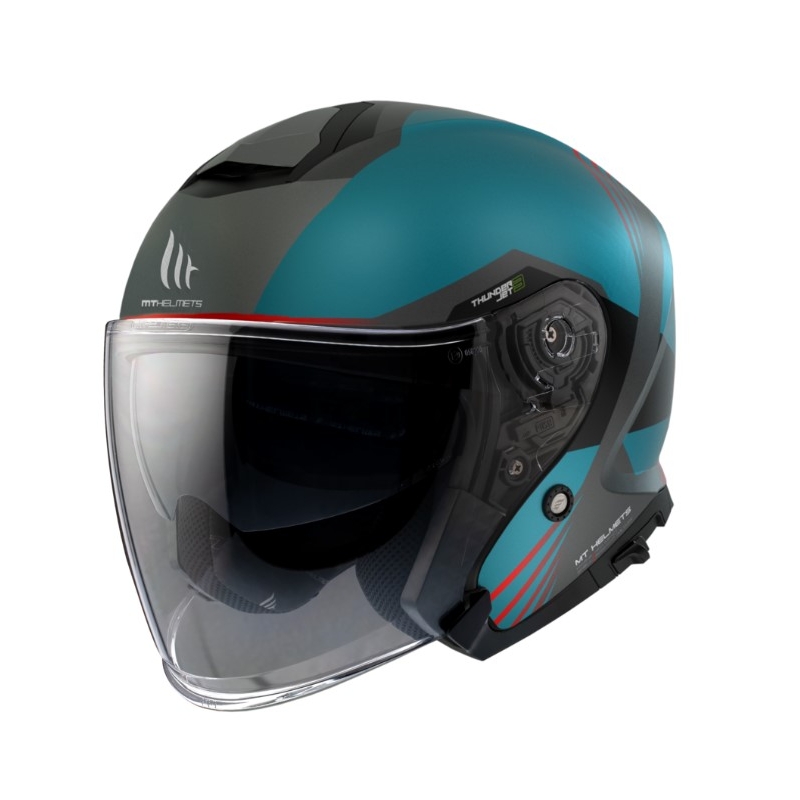 MT Thunder 3 SV Jet Stargate A2 Open Motorradhelm schwarz-grau-blau Ausverkauf