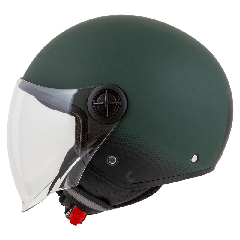 Cassida Handy offener Motorradhelm grün-schwarz