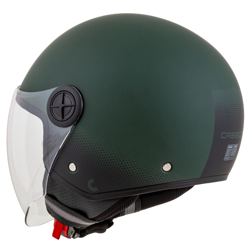 Cassida Handy offener Motorradhelm grün-schwarz