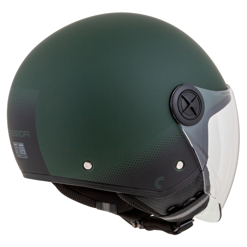 Cassida Handy offener Motorradhelm grün-schwarz