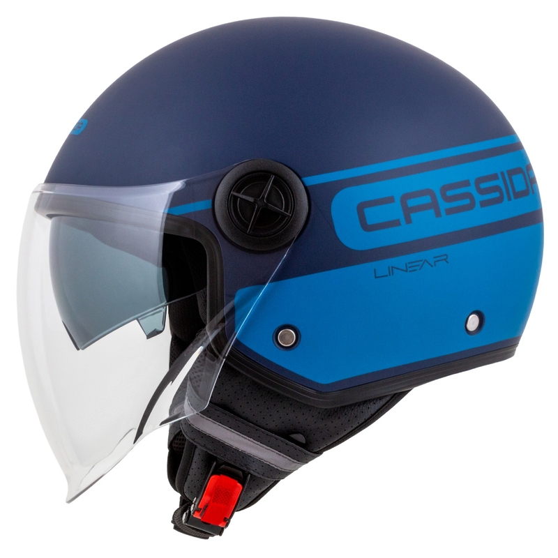 Cassida Handy Plus Linear offener Motorradhelm blau