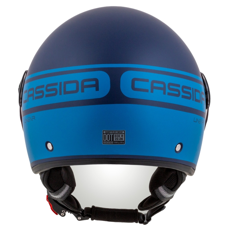Cassida Handy Plus Linear offener Motorradhelm blau