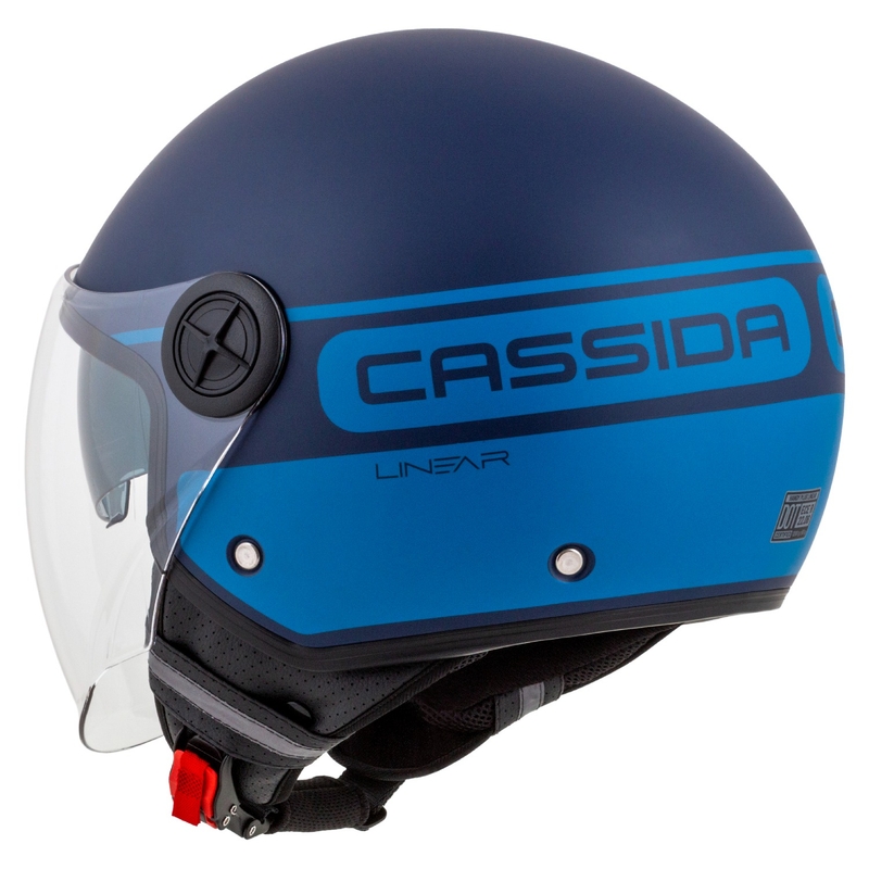 Cassida Handy Plus Linear offener Motorradhelm blau