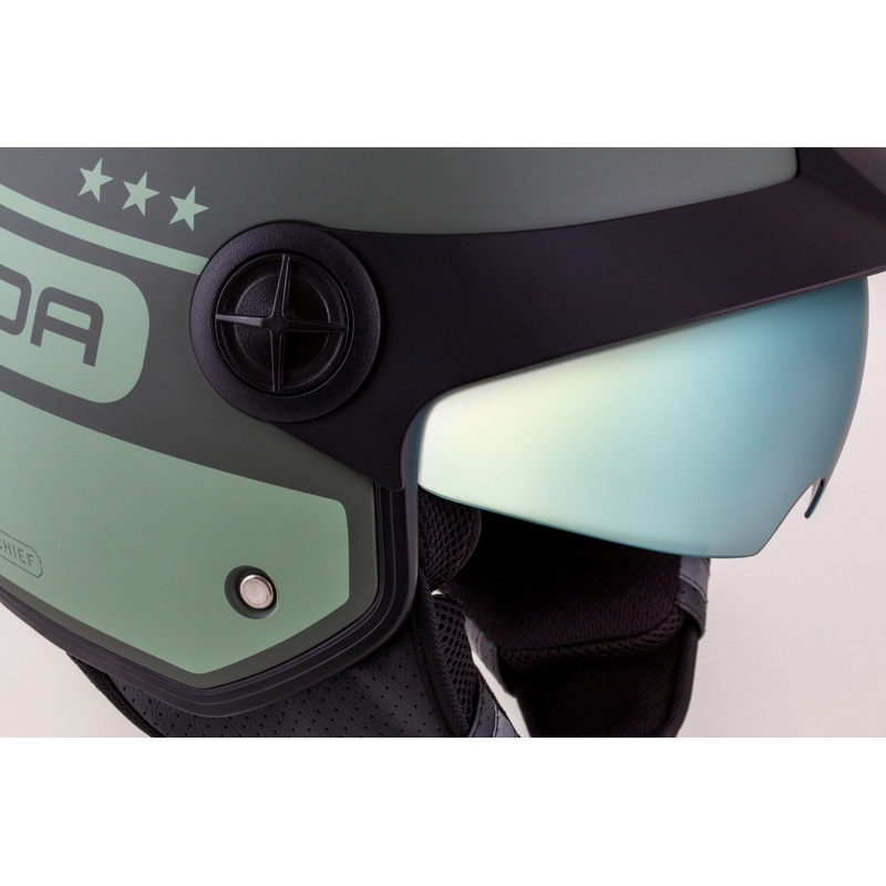 Cassida Handy Plus Chief offener Motorradhelm grün