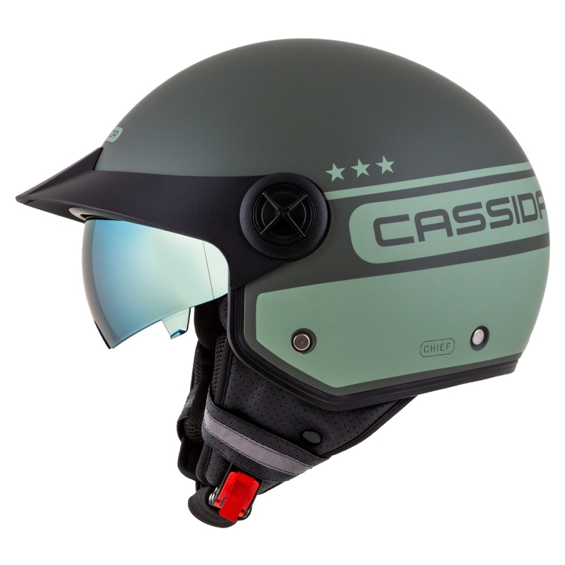 Cassida Handy Plus Chief offener Motorradhelm grün