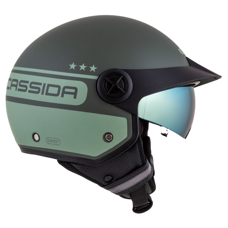 Cassida Handy Plus Chief offener Motorradhelm grün