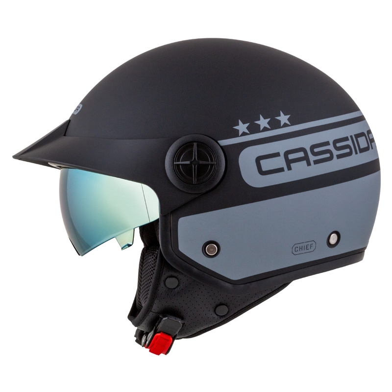 Cassida Handy Plus Chief offener Motorradhelm grau-schwarz