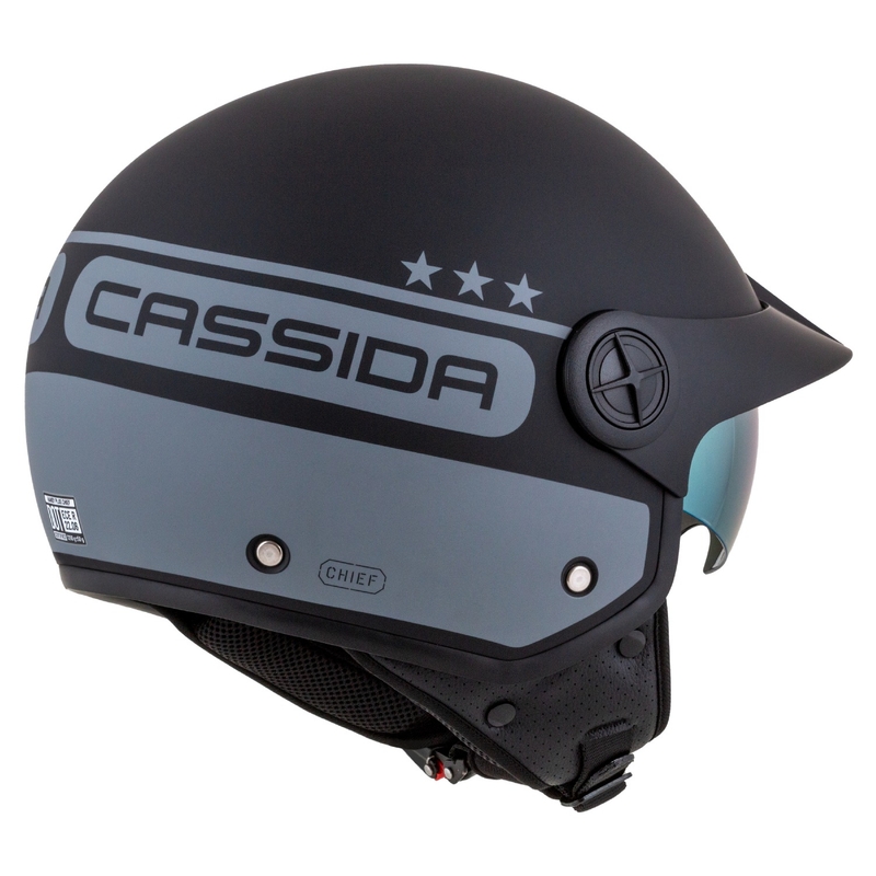 Cassida Handy Plus Chief offener Motorradhelm grau-schwarz