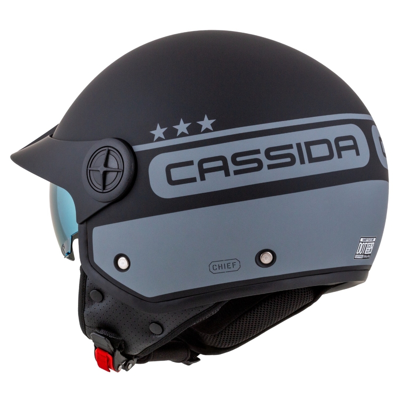 Cassida Handy Plus Chief offener Motorradhelm grau-schwarz