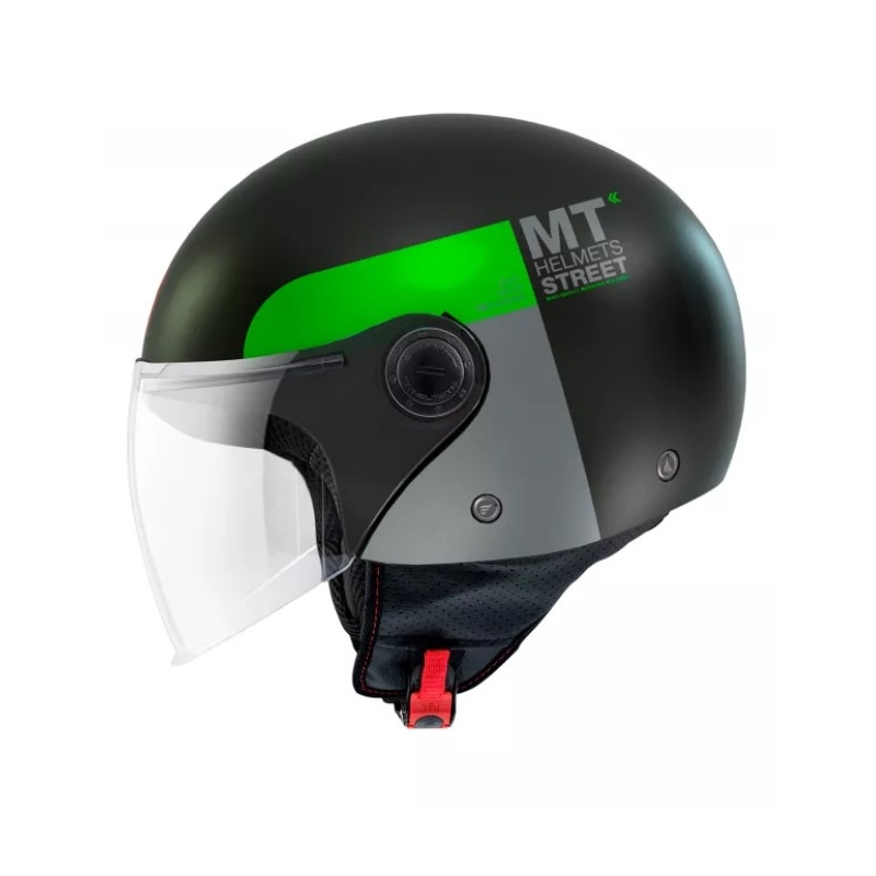 MT Street Inboard D6 Open Motorradhelm schwarz-grün Ausverkauf