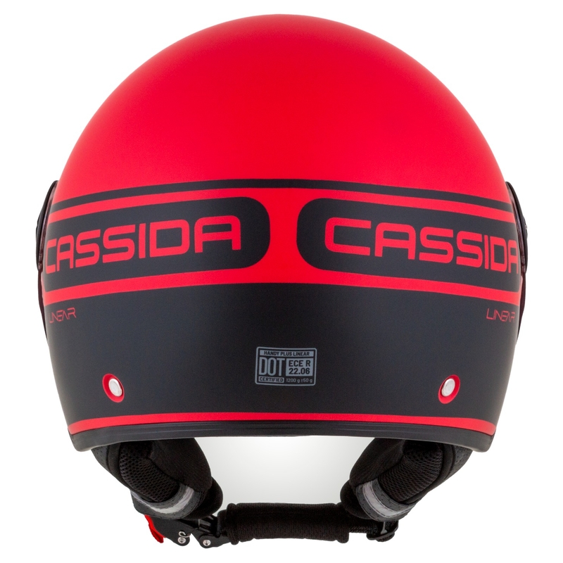 Cassida Handy Plus Linear Open Motorradhelm rot-schwarz