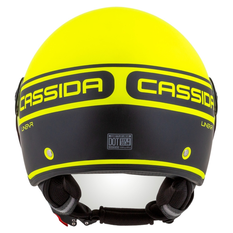 Cassida Handy Plus Linear fluo gelb-schwarz offener Motorradhelm