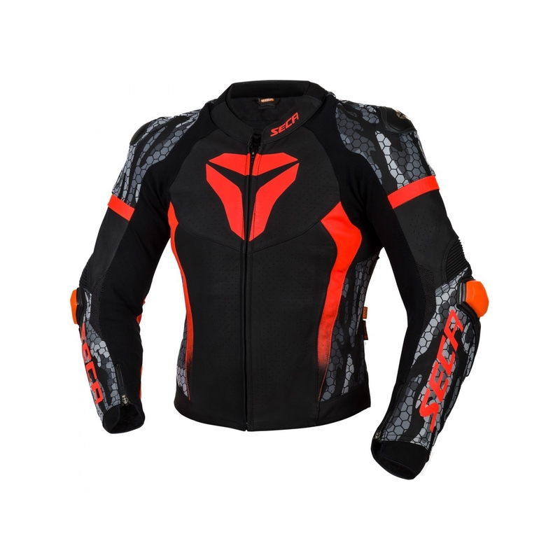 Herrenjacke SECA SRS II schwarz-fluorrot Ausverkauf
