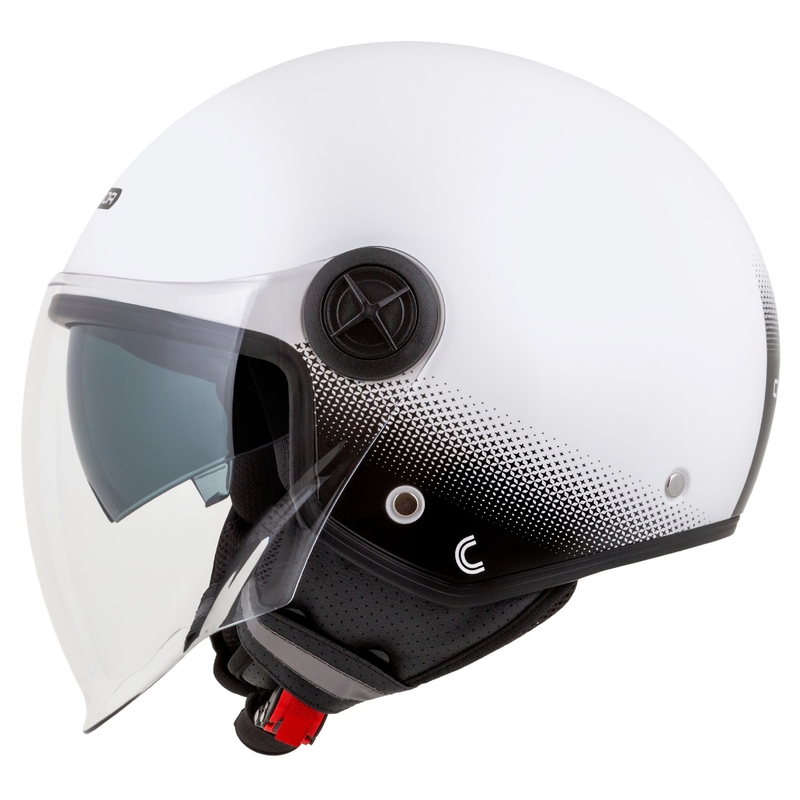 Cassida Handy Plus offener Motorradhelm weiß-schwarz