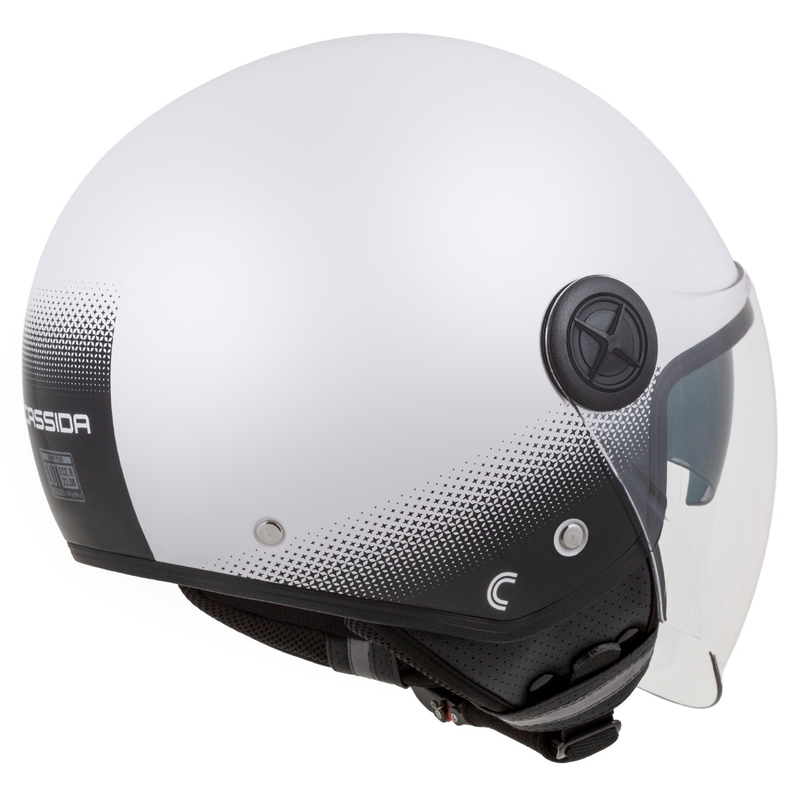 Cassida Handy Plus offener Motorradhelm weiß-schwarz