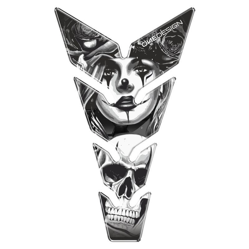 Kraftstofftankdeckel - Tankpad Print Women mit Totenkopf