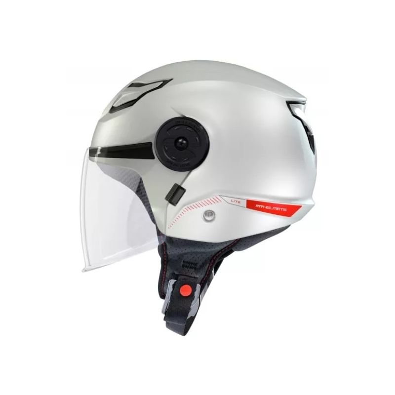 MT Lite Solid White Open Motorradhelm für Kinder