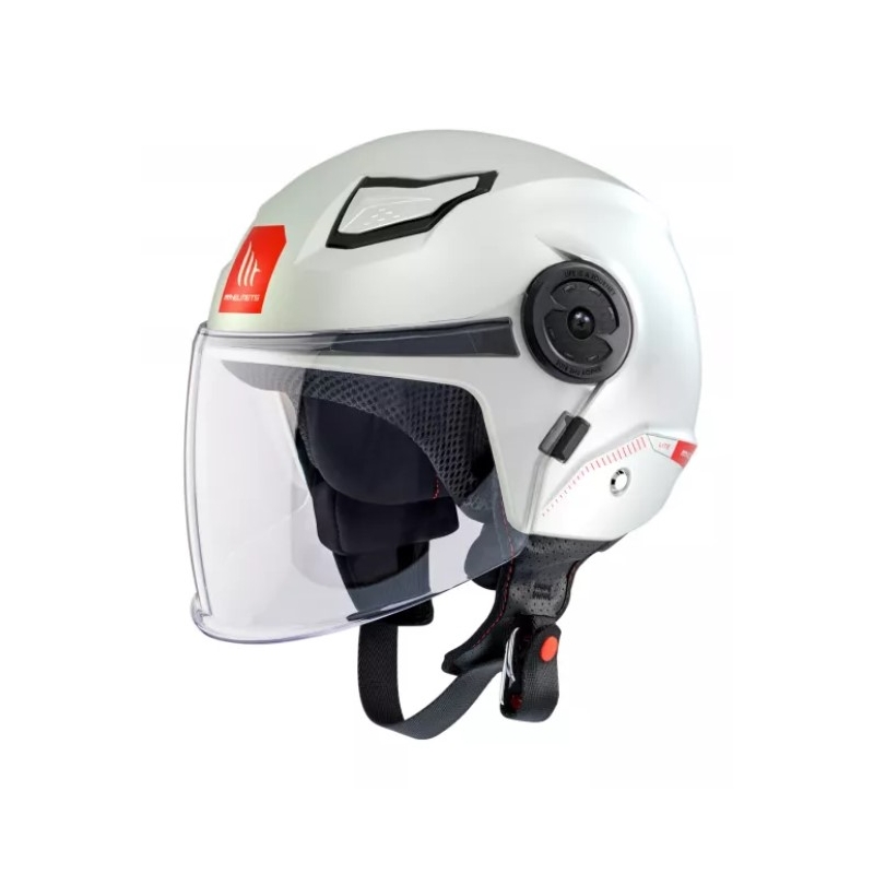 MT Lite Solid White Open Motorradhelm für Kinder