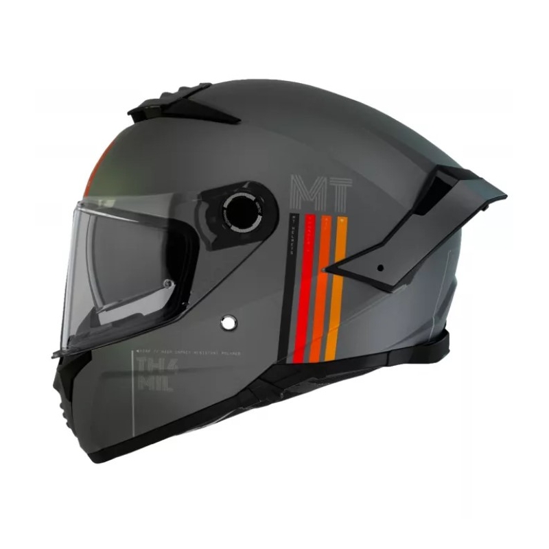 MT Thunder 4 SV Mil C2 Grau Matt Integral-Motorradhelm im Angebot Ausverkauf