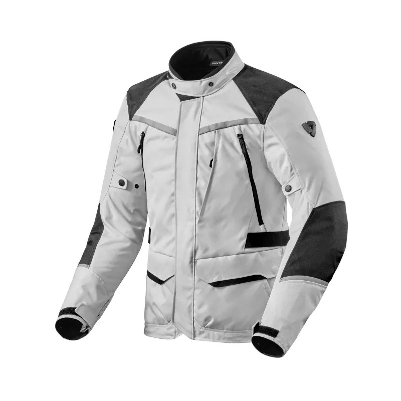 Motorradjacke Revit Voltiac 3 H2O silber-schwarz