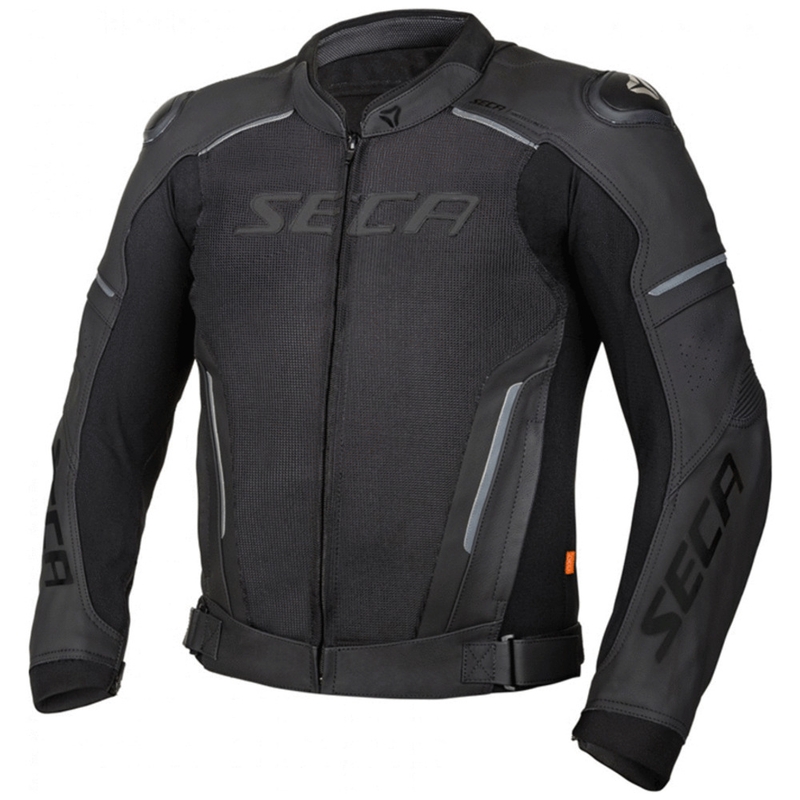 SECA Hooligan Air Motorradjacke aus schwarzem Leder Ausverkauf