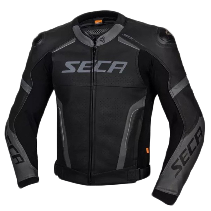 SECA Hooligan Motorradjacke aus schwarzem Leder Ausverkauf
